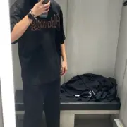 巴黎 BLC 23FW Heavy Metal T-shirt 梵文泥染做舊 短袖T恤：圖片 7