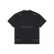 巴黎 BLC 23SS  Pierced Distressed-Effect 水洗做舊破壞 領口穿孔鐵環 短袖T恤：圖片 7