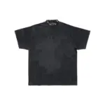 巴黎 BLC 23SS  Pierced Distressed-Effect 水洗做舊破壞 領口穿孔鐵環 短袖T恤