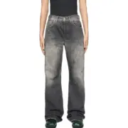 【預售】Acne Studios 24FW 經典直筒寬鬆版型 水洗漸層黑灰 2021M 直筒牛仔褲寬版工裝褲