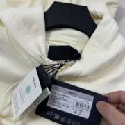 【現貨】【全套包裝】PRA 24FW 素色簡約 三角標小logo 鐵牌 帽T連帽衛衣長袖 米色：圖片 11