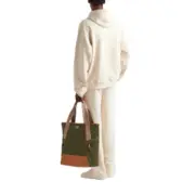 【現貨】【全套包裝】PRA 24FW 素色簡約 三角標小logo 鐵牌 帽T連帽衛衣長袖 米色：圖片 4