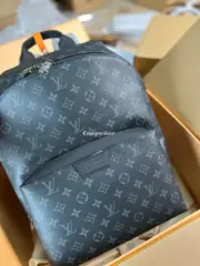 【預售】1V Discovery PM 經典老花 帆布拼接牛皮 後背包雙肩包 黑色：圖片 6