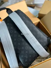 【預售】1V Discovery PM 經典老花 帆布拼接牛皮 後背包雙肩包 黑色：圖片 10