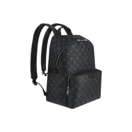 【預售】1V Discovery PM 經典老花 帆布拼接牛皮 後背包雙肩包 黑色