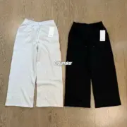 【預售】lululemon 25SS 小標logo 簡約素色 純棉長褲棉褲休閒褲 黑色/灰色：圖片 4