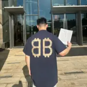 【現貨】巴黎 BLC 24SS 雙B 比特幣 水洗作舊破壞 短袖 T恤 藍灰色：圖片 8