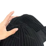 PRA 20FW 尼龍拼接 經典三角標 羊毛混紡 毛帽冷帽毛線帽帽子：圖片 6