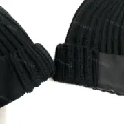 PRA 20FW 尼龍拼接 經典三角標 羊毛混紡 毛帽冷帽毛線帽帽子：圖片 9