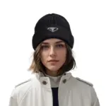 PRA 20FW 尼龍拼接 經典三角標 羊毛混紡 毛帽冷帽毛線帽帽子