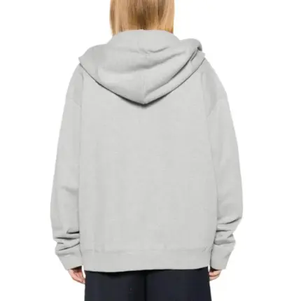 夾克M1U M1U 24FW 繆繆 字母Logo貼布刺繡抽繩 連帽外套 灰色