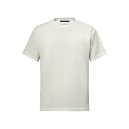 【現貨】1V 25SS 袖子提花壓紋 經典字母logo 簡約素色 短袖 T恤 深藍/白色