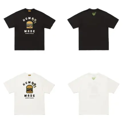 【預售】Human Made x Shake Shack 25ss 聯名 漢堡印花竹節棉 圓筒短袖T恤