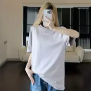 【618現貨】LOWE 25SS 胸口經典幾何刺繡logo 簡約 短袖T恤 淺灰：圖片 4