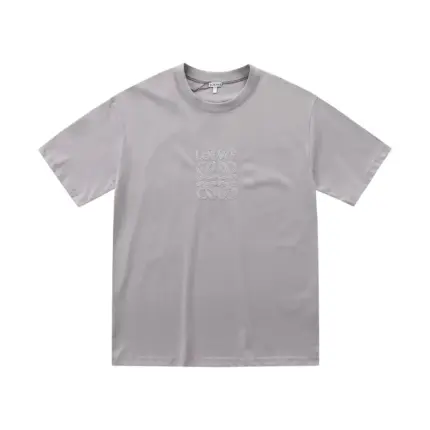 【618現貨】LOWE 25SS 胸口經典幾何刺繡logo 簡約 短袖T恤 淺灰