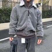 【現貨】Acne Studios 23FW 水洗做舊 帆布羊羔絨 夾克外套 短版 可拆卸：圖片 6