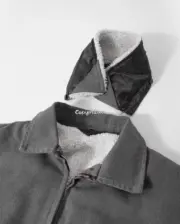 【現貨】Acne Studios 23FW 水洗做舊 帆布羊羔絨 夾克外套 短版 可拆卸：圖片 12