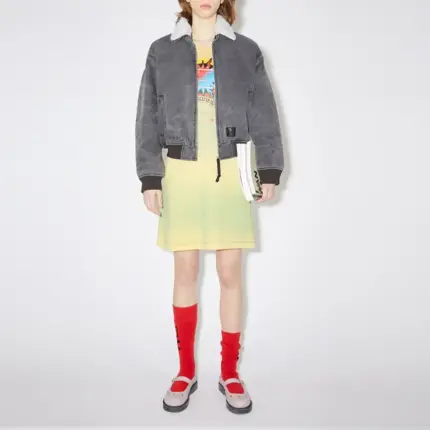 【現貨】Acne Studios 23FW 水洗做舊 帆布羊羔絨 夾克外套 短版 可拆卸