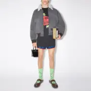 【現貨】Acne Studios 23FW 水洗做舊 帆布羊羔絨 夾克外套 短版 可拆卸：圖片 3