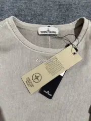 【現貨】STONE ISLAND 24SS CLOSED LOOP 閉環系列 高端支線 白標 石頭島 大學T圓領衛衣：圖片 6