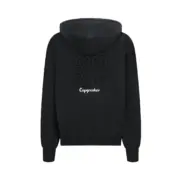 【預售】LOWE 26SS 後背幾何次刺繡 羊絨拉鍊連帽外套夾克 簡約素色 進口羊毛 黑色/灰色：圖片 10