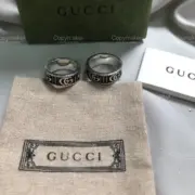 GUC 20SS GG MARMONT SILVER RING 復古雙G作舊 925純銀 戒指 銀黑色：圖片 7