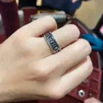 GUC 20SS GG MARMONT SILVER RING 復古雙G作舊 925純銀 戒指 銀黑色