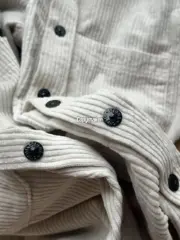 【現貨】STONE ISLAND 23FW 石頭島 燈芯絨 鈕扣夾克外套長袖襯衫 石灰白：圖片 10