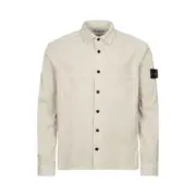 【現貨】STONE ISLAND 23FW 石頭島 燈芯絨 鈕扣夾克外套長袖襯衫 石灰白