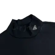 PRA 23FW 素色簡約 三角標小logo 鐵牌 高領長袖T恤 打底衫 內搭：圖片 9