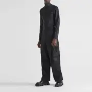 PRA 23FW 素色簡約 三角標小logo 鐵牌 高領長袖T恤 打底衫 內搭：圖片 3