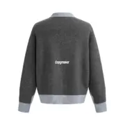 【準現貨】【福利回饋】 M1U 25FW 繆繆 刺繡小標logo 羊毛混紡 假兩件毛衣襯衫衛衣：圖片 6