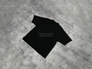 巴黎 BLC 24SS HANDWRITTEN 素色 背面logo 手寫書寫體 水鑽字母 破壞 短袖T恤：圖片 5