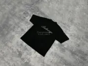 巴黎 BLC 24SS HANDWRITTEN 素色 背面logo 手寫書寫體 水鑽字母 破壞 短袖T恤：圖片 6