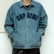 【預售】SUP 25SS Arc Denim Coaches Jacket 單寧刺繡貼布 牛仔夾克外套 黑色/牛仔藍：圖片 6