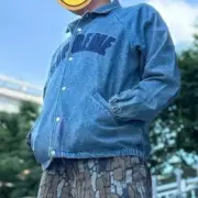 【預售】SUP 25SS Arc Denim Coaches Jacket 單寧刺繡貼布 牛仔夾克外套 黑色/牛仔藍：圖片 7