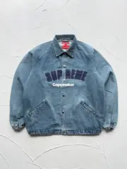 【預售】SUP 25SS Arc Denim Coaches Jacket 單寧刺繡貼布 牛仔夾克外套 黑色/牛仔藍：圖片 10