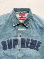 【預售】SUP 25SS Arc Denim Coaches Jacket 單寧刺繡貼布 牛仔夾克外套 黑色/牛仔藍：圖片 11