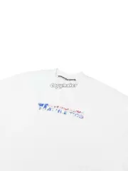 【現貨】Alexander Wang 25SS 模糊字母標語 短袖T恤 白色：圖片 7