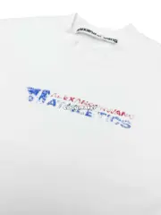 【現貨】Alexander Wang 25SS 模糊字母標語 短袖T恤 白色：圖片 8