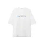 【現貨】Alexander Wang 25SS 模糊字母標語 短袖T恤 白色