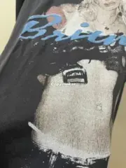 【預售】巴黎 BLC 26SS Britney Spears系列 小甜甜布蘭妮 水洗做舊人像簽名 短袖T恤：圖片 9