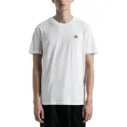 【預售】【福利回饋】Moncler 簡約素色羊毛刺繡小標 短袖T恤素T 黑色/白色：圖片 3