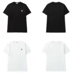 【預售】【福利回饋】Moncler 簡約素色羊毛刺繡小標 短袖T恤素T 黑色/白色