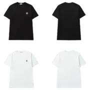 【預售】【福利回饋】Moncler 簡約素色羊毛刺繡小標 短袖T恤素T 黑色/白色