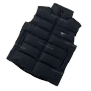 PRA 21SS 素色簡約 三角標小logo 白鴨絨羽絨背心馬甲：圖片 6