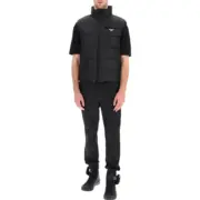 PRA 21SS 素色簡約 三角標小logo 白鴨絨羽絨背心馬甲