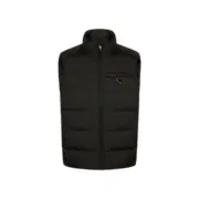 PRA 21SS 素色簡約 三角標小logo 白鴨絨羽絨背心馬甲：圖片 2