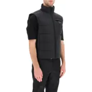 PRA 21SS 素色簡約 三角標小logo 白鴨絨羽絨背心馬甲：圖片 3