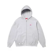 【預售】Sup FW24 Small Box Zip Up Hooded 刺繡小標拉鍊夾克連帽外套 黑色/灰色：圖片 3